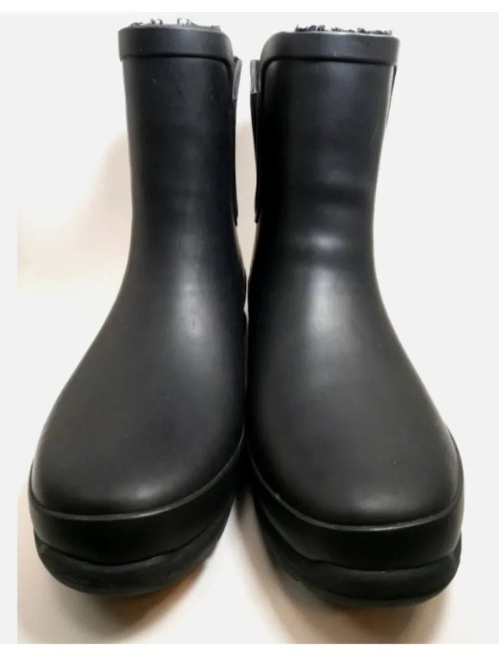 Eddie Bauer Victoria Rubber Ankle Boots 10M Waterproof Rainboot Rain Black